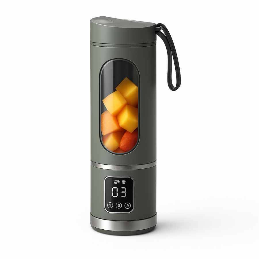 Портативний блендер XL-1069 з USB-зарядкою — 12 лез, 3 швидкості, пляшка-соковитискач