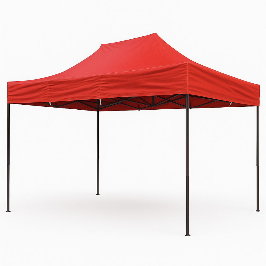 Шатёр торговый гармошка 3×2 м — складной тент для уличной торговли, выставок и ярмарок красный