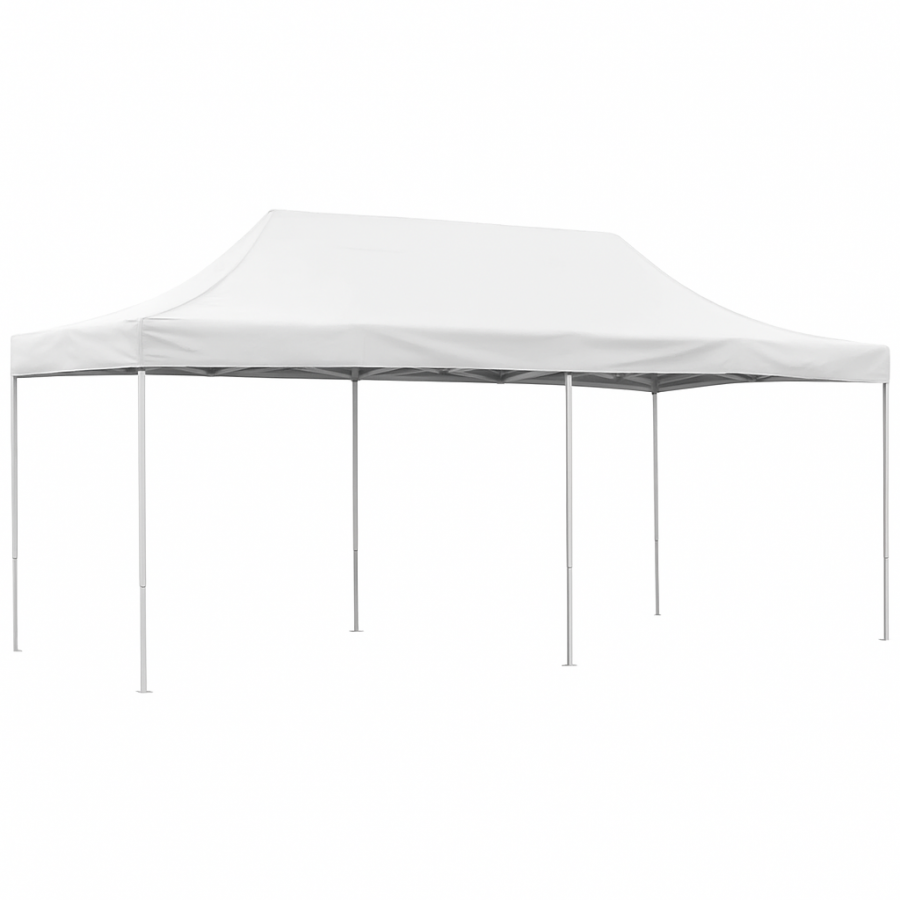 Торговая палатка 3×4.5 м гармошка с усиленным каркасом — складной шатёр для торговли, выставок и мероприятий, белая