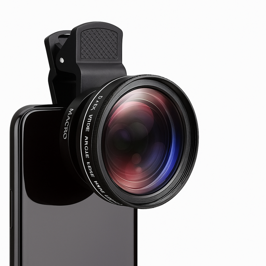 Макро-об'єктив 2в1 для смартфона 0.45X Wide Angle + Macro Lens HA-55