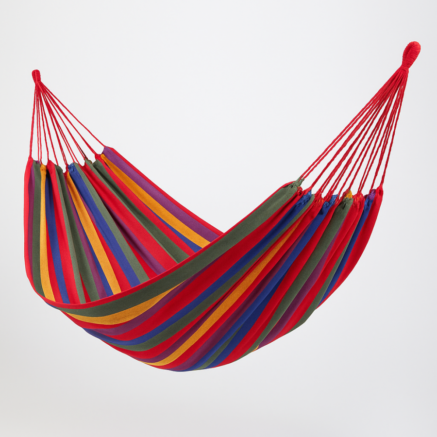 Гамак мексиканский из хлопка 185×80 см — подвесной тканевый гамак для дачи и отдыха