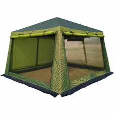 Шатёр туристический 1628D с москитной сеткой и юбкой, усиленный каркас, 2 входа