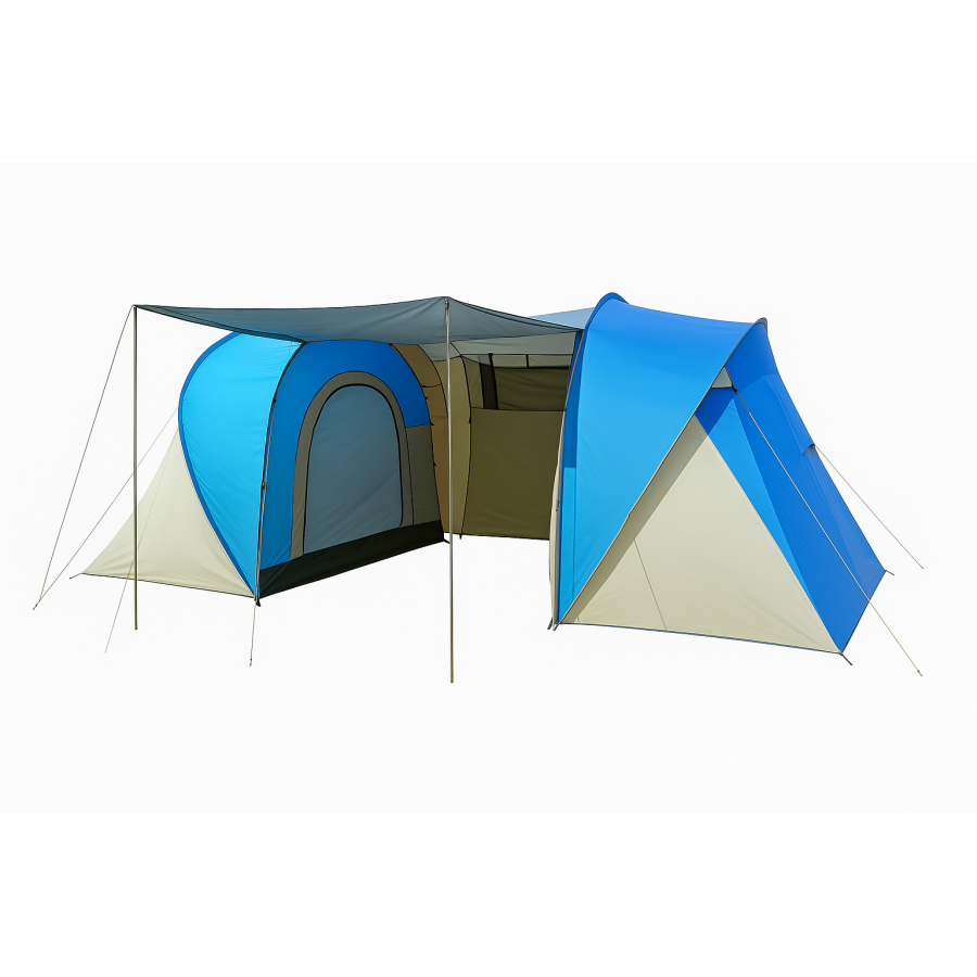 Палатка туристическая 2788 двухслойная, 4-местная, с тамбуром и москитной сеткой, 450×220×180 см