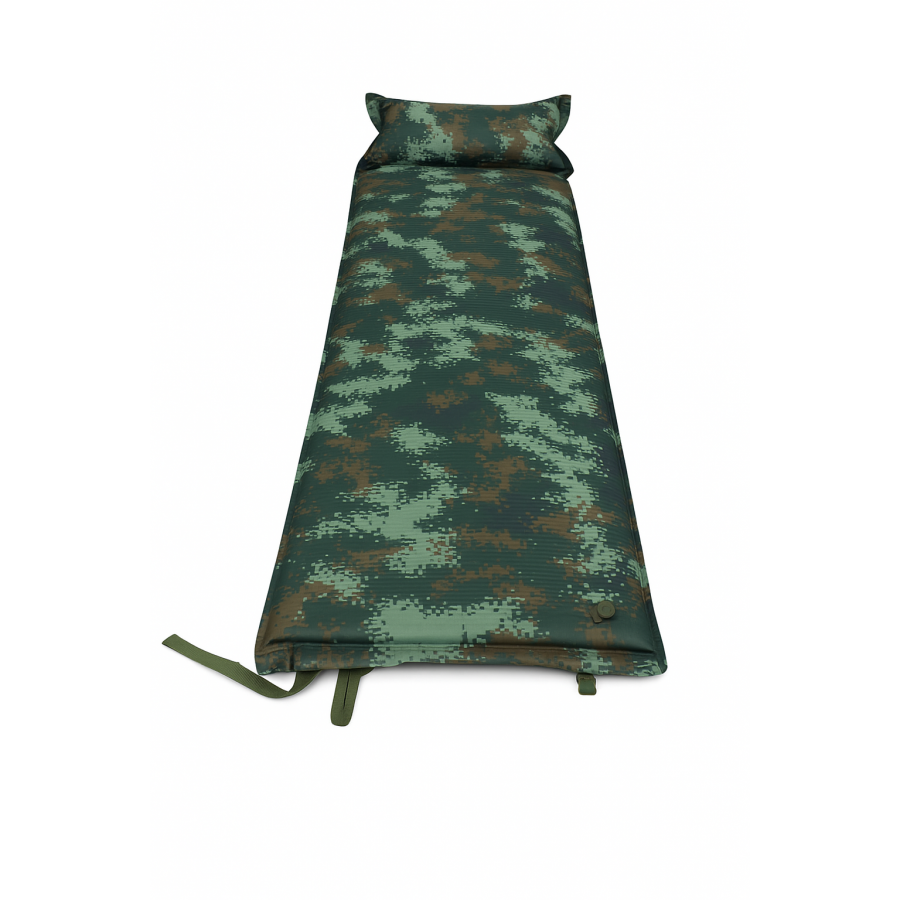 Каремат туристичний матрац 65×195 см з подушкою, камуфляж