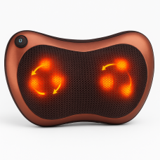 Масажна подушка Massage Pillow з інфрачервоним прогріванням і роликами, що обертаються.