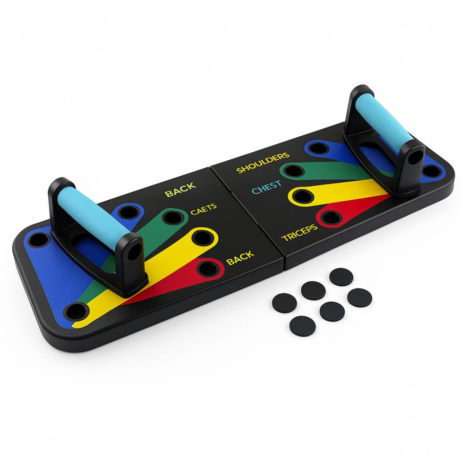 Універсальна дошка для віджимань JT-006 з розміткою для м'язових груп.