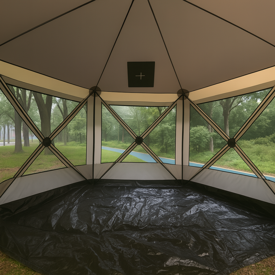 Шатер палатка беседка 300×300×225 см восьмиугольная, с москитной сеткой, полуавтомат