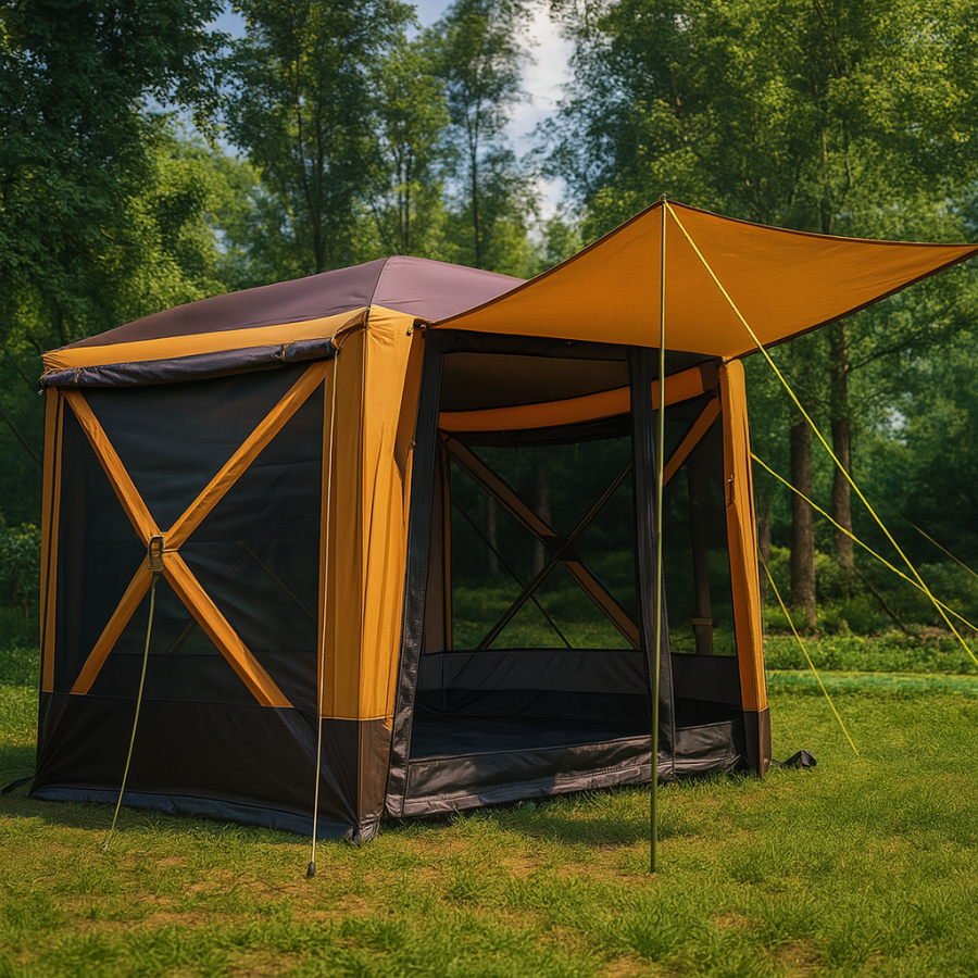 Шатер палатка беседка 300×300×225 см восьмиугольная, с москитной сеткой, полуавтомат
