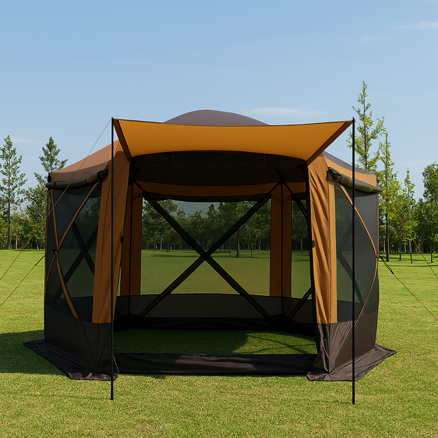 Шатер палатка беседка 300×300×225 см восьмиугольная, с москитной сеткой, полуавтомат