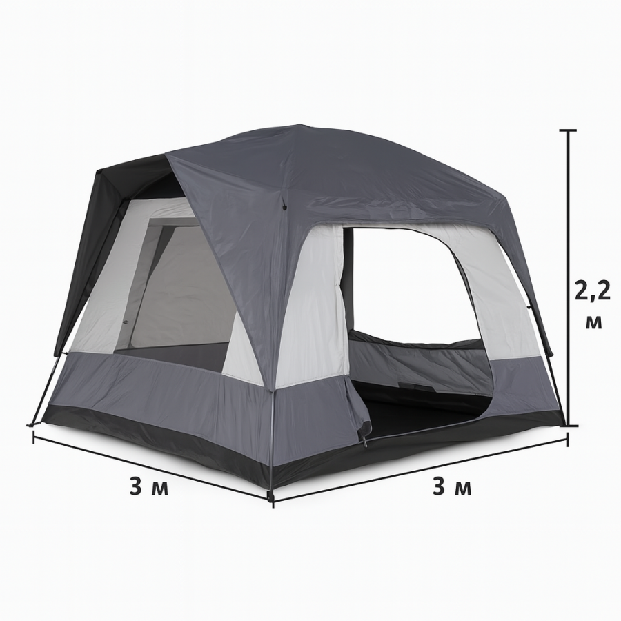 Палатка-шатер Lanyu 1918 с дном 3x3x2.2 м – беседка летняя кемпинговая
