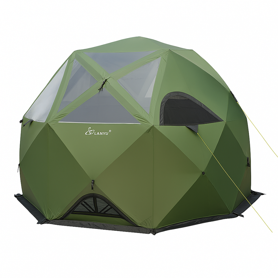 Туристический шатёр Lanyu 66 автоматический, геокупольный, 8-местный, 300×300×210 см