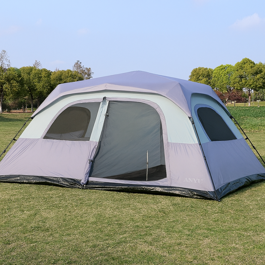 Палатка туристическая 8-местная Lanyu 49 (390×270×210 см) влагостойкая, дуги фибергласс