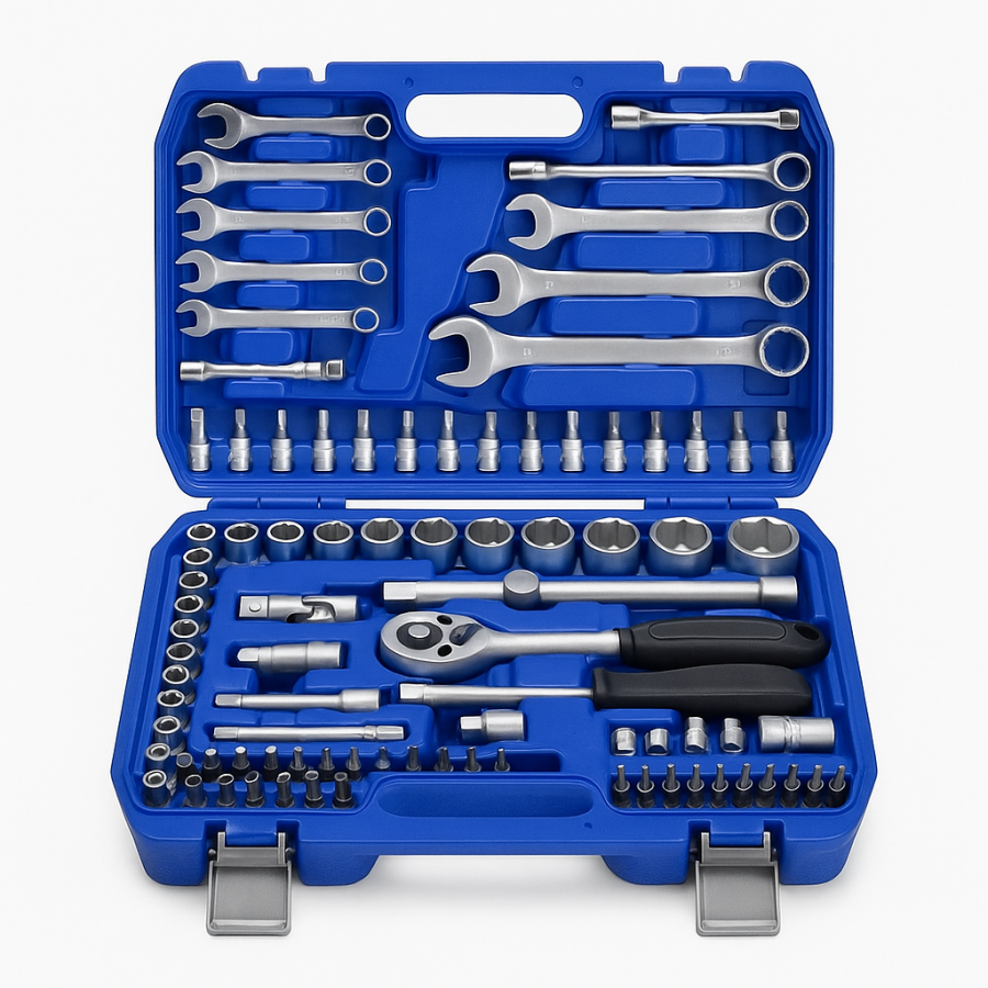 Набор инструментов 82 предмета 1/2″ и 1/4″ в кейсе для ремонта и обслуживания