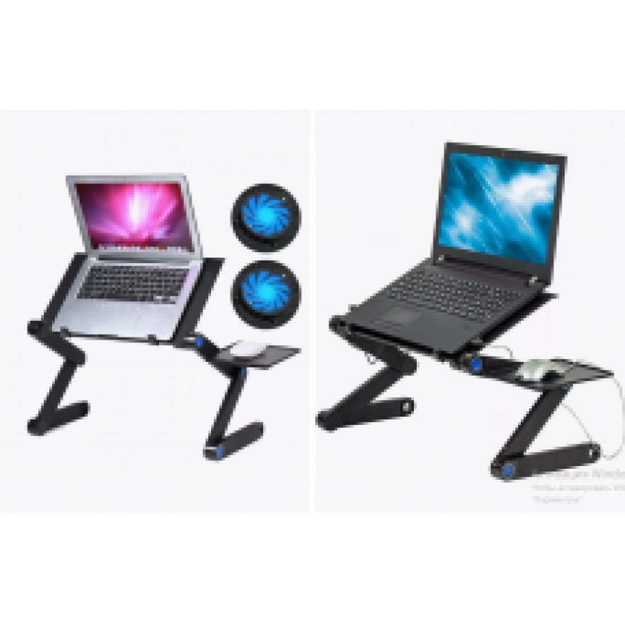 Складаний столик для ноутбука LapTop Table T8 з охолодженням та вентилятором