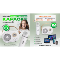 Детская караоке-колонка с микрофоном Bluetooth — мини акустика для пения