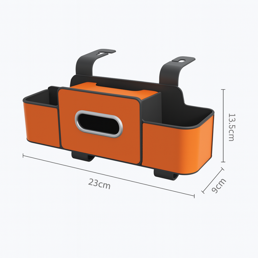 Автомобильный подвесной органайзер XL-1354 для сидений, с держателем для салфеток и карманами