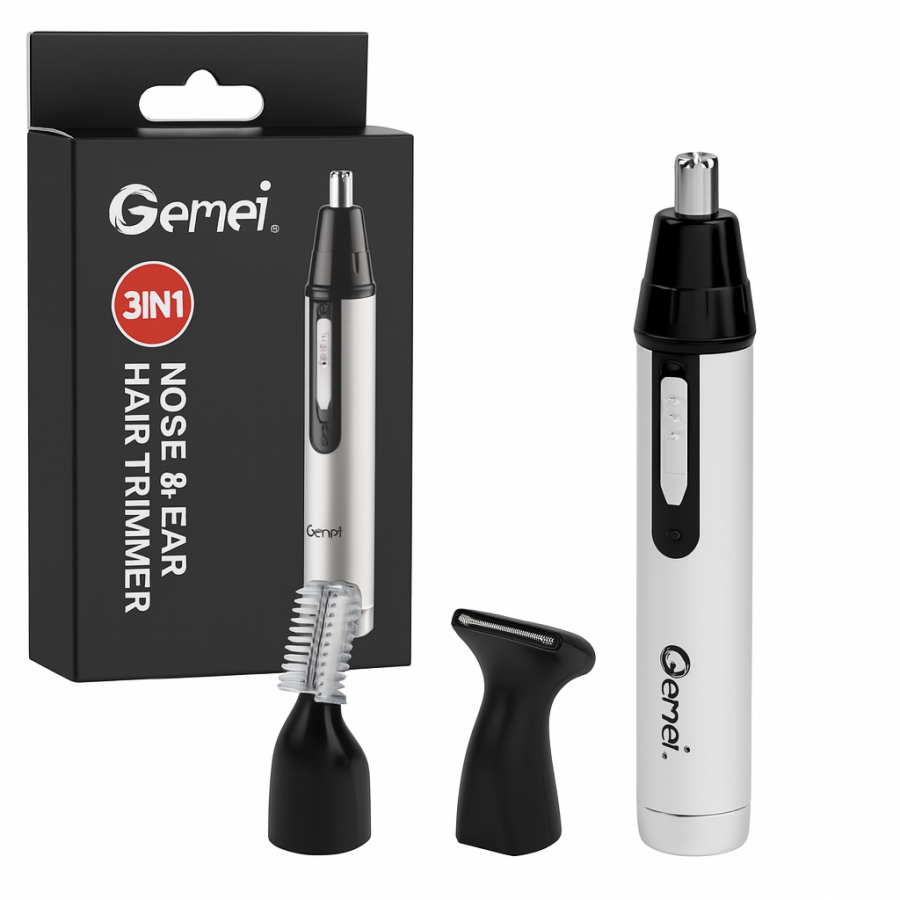 Тример Gemei GM-3107 3 в 1 для носа, вух та корекції бороди
