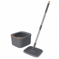 Швабра с ведром Турбо 2в1 с бесконтактным отжимом и микрофибро с ведром