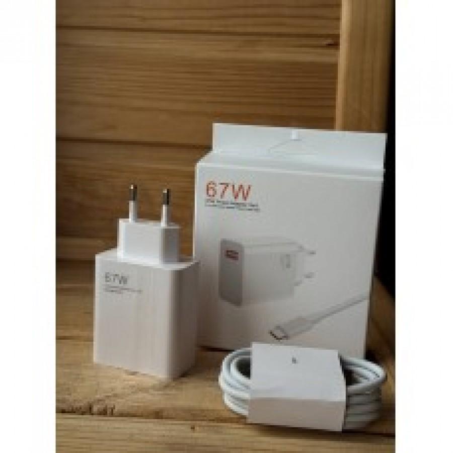 Мережевий зарядний пристрій 67W з кабелем – швидка зарядка 120W Plug Type-C