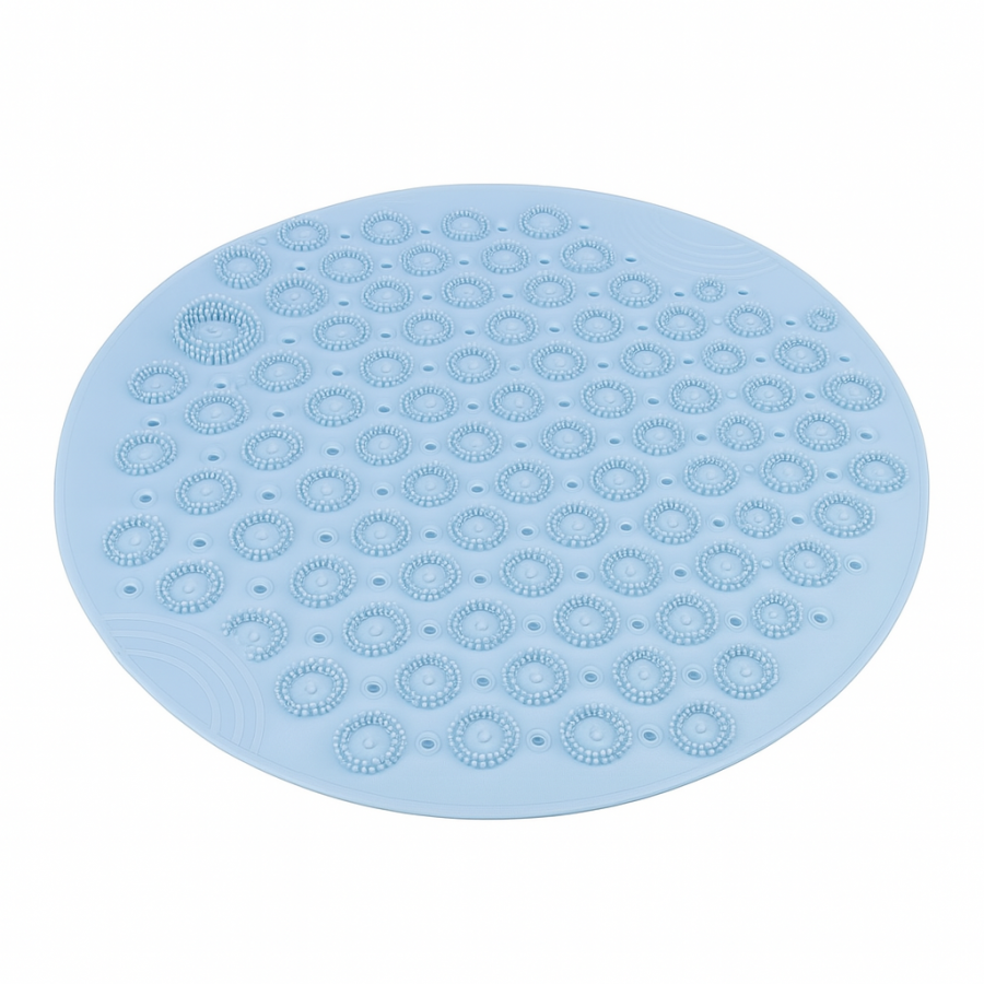 Коврик для душа массажный круглый Massage Foot Rad — антискользящий с щётками для стоп