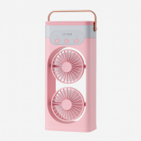 Вентилятор-зволожувач настільний LY-938 - 2 вентилятори + 3 режими туману, поворот на 180° 