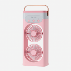 Вентилятор-зволожувач настільний LY-938 - 2 вентилятори + 3 режими туману, поворот на 180° 