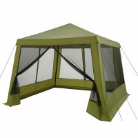 Шатер двухслойный 320×320×245 см с москитной сеткой и металлическим каркасом