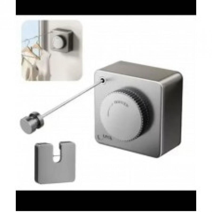 Выдвижная настенная сушилка для одежды Compact Clothesline (серый, 4.2 м)