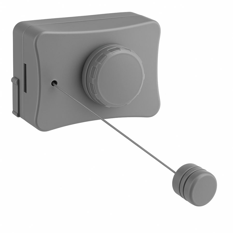 Выдвижная настенная сушилка для одежды Compact Clothesline (серый, 4.2 м)