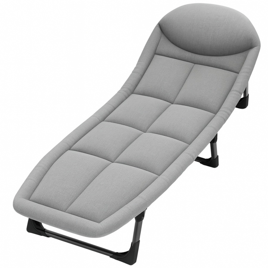 Раскладушка складная кровать 200×70×30 см, усиленная, вес 5.4 кг, с ножками