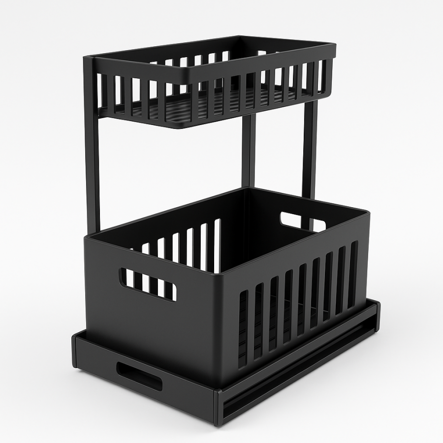 Кухонний стелаж-органайзер Storage Rack для миючих засобів та посуду, дворівневий