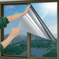 Сонцезахисна дзеркальна плівка для вікон 60×200 см, теплоізоляційна плівка, що відображає 