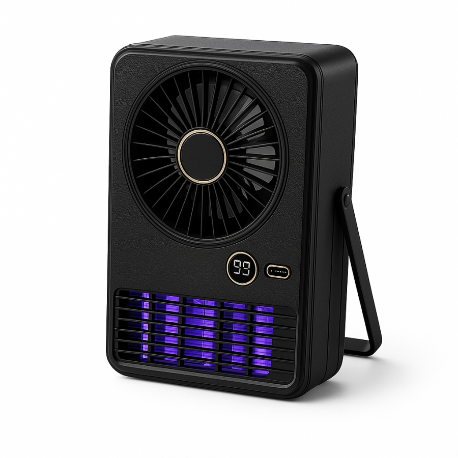 Портативный вентилятор XL-1414 с подсветкой и USB-питанием