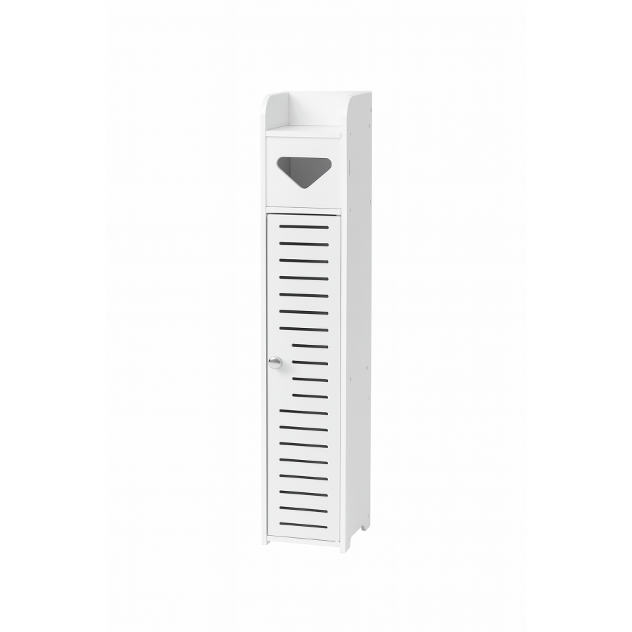 Шафка для ванної кімнати вузька XL-1337, біла, 79×14.5 см, підлогова