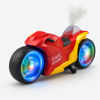 Большой трюковый мотоцикл QF670-1 с LED подсветкой, дымом и пультом ДУ