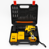 Набір слюсарного інструменту з електричним шуруповертом 24W — в кейсі, жовтий 