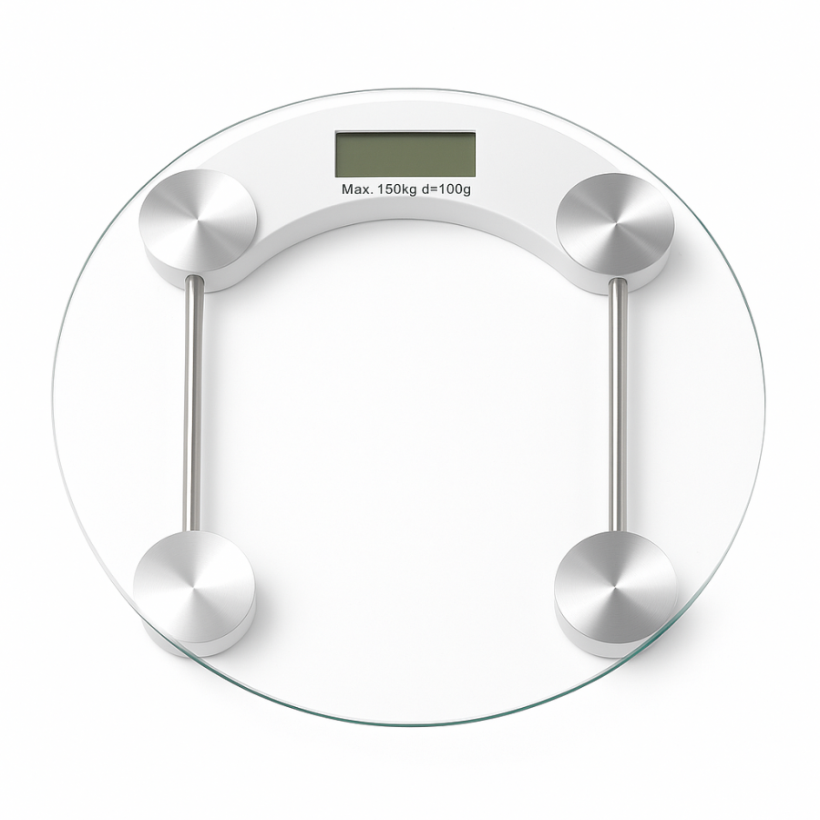 Електронні ваги підлогові 2005D (до 180 кг, квадратні, скляні)