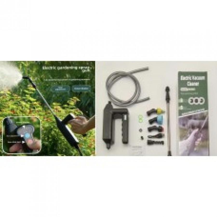 Электрический садовый опрыскиватель со шлангом и насадками — для полива и обработки растений
