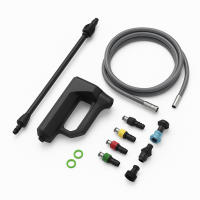 Электрический садовый опрыскиватель со шлангом и насадками — для полива и обработки растений