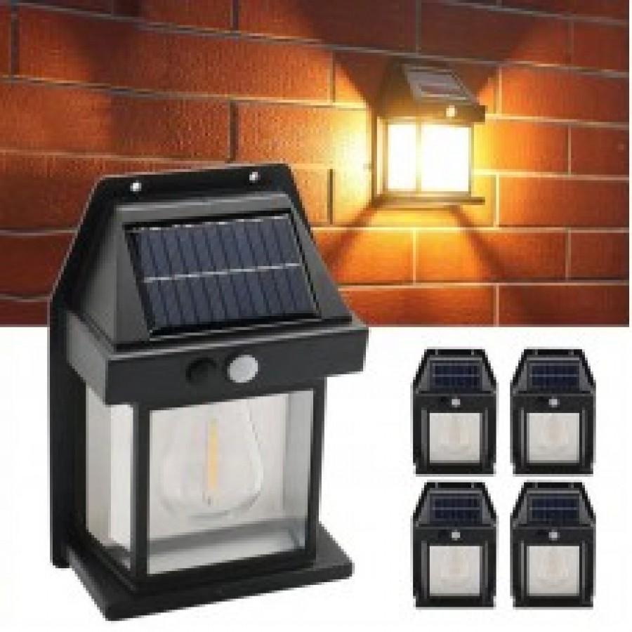 Світильник на сонячній батареї SOLAR WALL LAMP Kt-888 з датчиком руху (3 режими, для саду та двору)