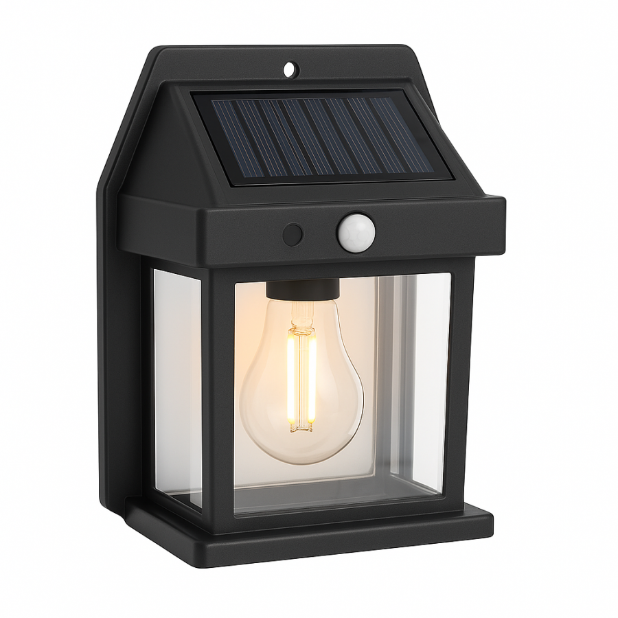 Світильник на сонячній батареї SOLAR WALL LAMP Kt-888 з датчиком руху (3 режими, для саду та двору)