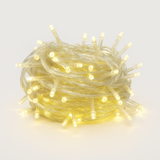 Гірлянда 500 LED (25 м, біле світло, прозорий провід)