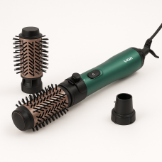 Фен-щітка для волосся VGR V-498 8в1 — фен-гребінець, що обертається, з насадками Curling Iron 
