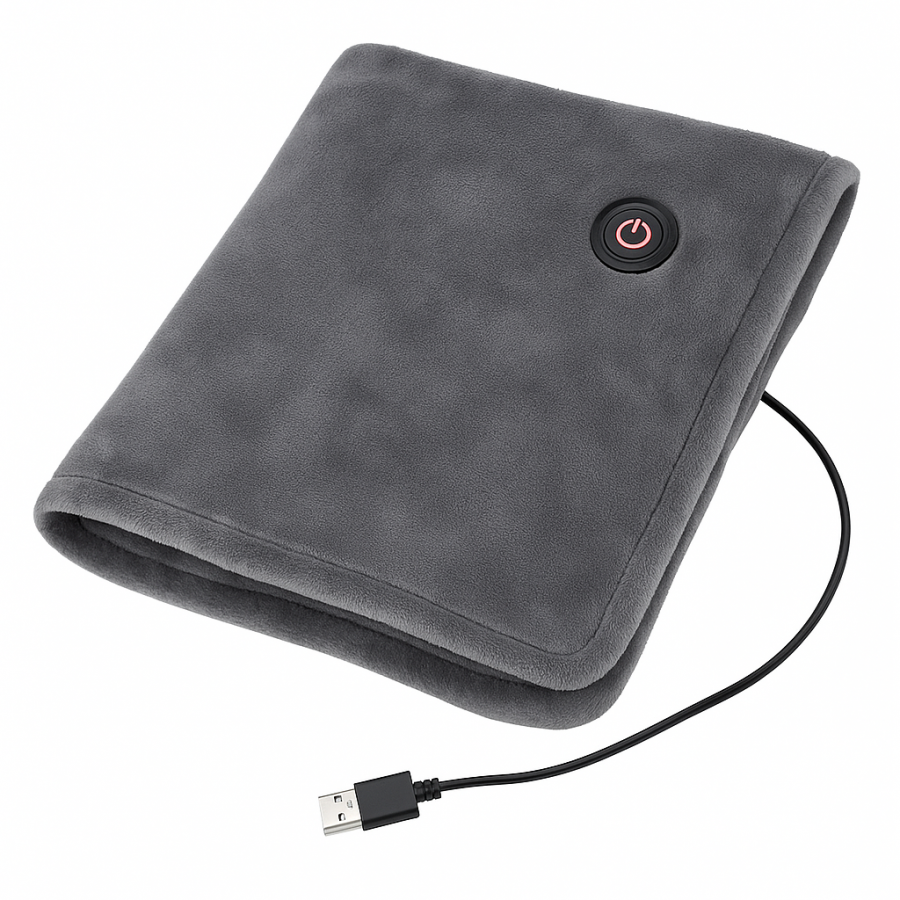 Электроодеяло с подогревом USB 150×98 см – мягкий флисовый плед-шаль Shawl Blanket