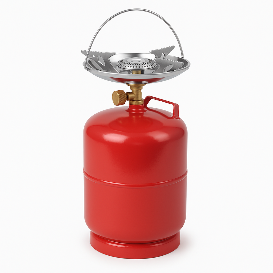 Газовый баллон 12 л с горелкой (туристический комплект для кемпинга, дачи и рыбалки)