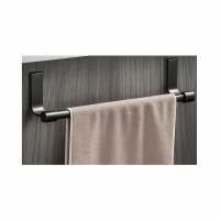 Металевий тримач для рушників - навісний, настінний, чорний, стильний та міцний