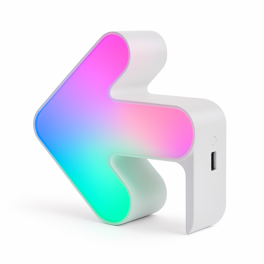 Ночник стрелка Reverse Arrow Night Light RGB — декоративный LED-светильник с подсветкой, сменой цветов и USB-питанием