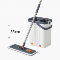 Швабра с ведром Mop Bucket LY-1065 — система двойного отжима, швабра 35 см с плоской насадкой и телескопической ручкой