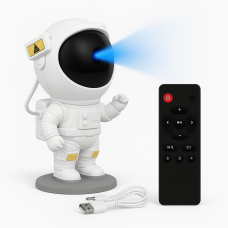 Зоряний проектор Астронавт 1045 - нічник-проектор галактики з пультом, USB, зміною кольорів та режимами туману