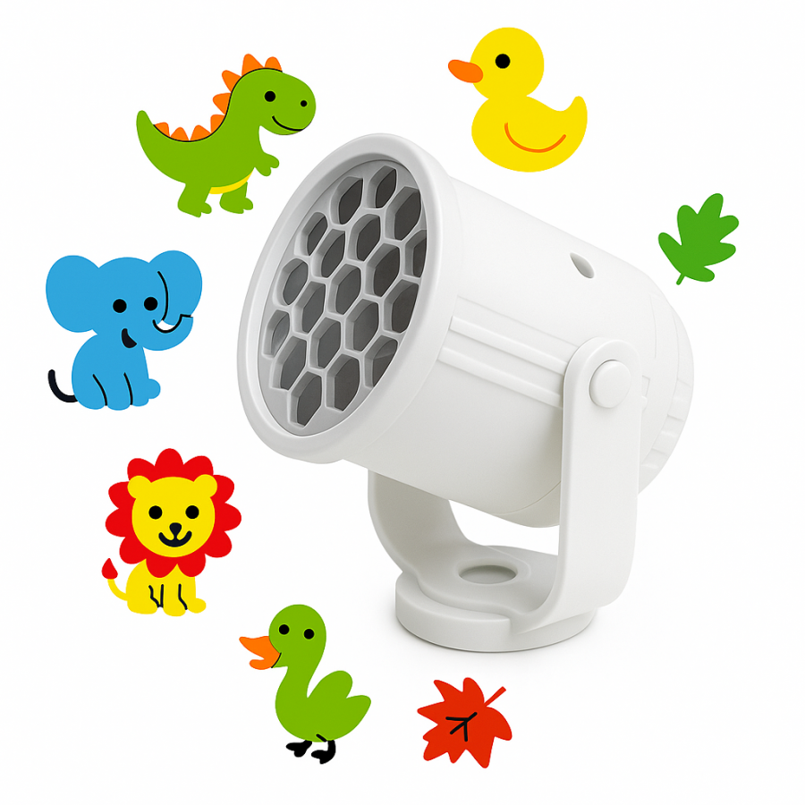 Детский проектор LY-1068 — проектор «Зверюшки» с яркими слайдами, ночник-игрушка для детей